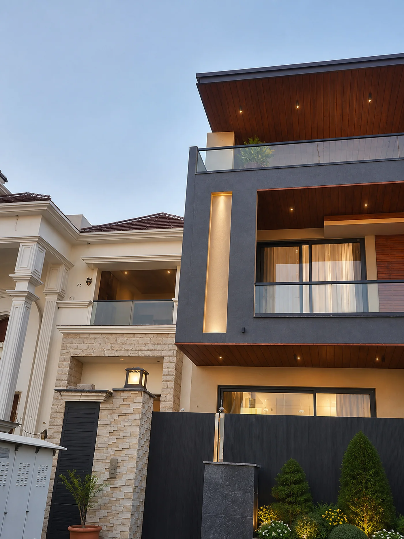 Completed modern residential building inside Wave Estate Mohali